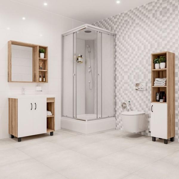 Душевая кабина Niagara Classic NG-1108-14 (900х900х2150) средний поддон(26см) стекло МАТОВОЕ с полкой