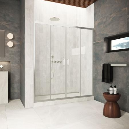Душевая дверь Vegas-glass Z2P Protec 200 04 01  профиль никель  стекло прозрачное