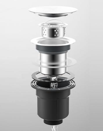 Мойка кухонная Esbano CASCADE-M 600х500х230 оружейная сталь PVD покрытие
