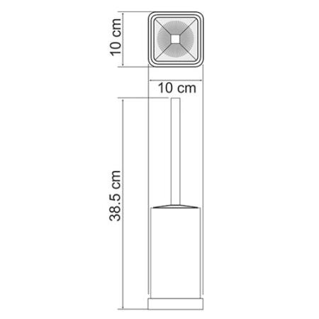 Ершикик туалетный WasserKraft K-1037 стекло хром