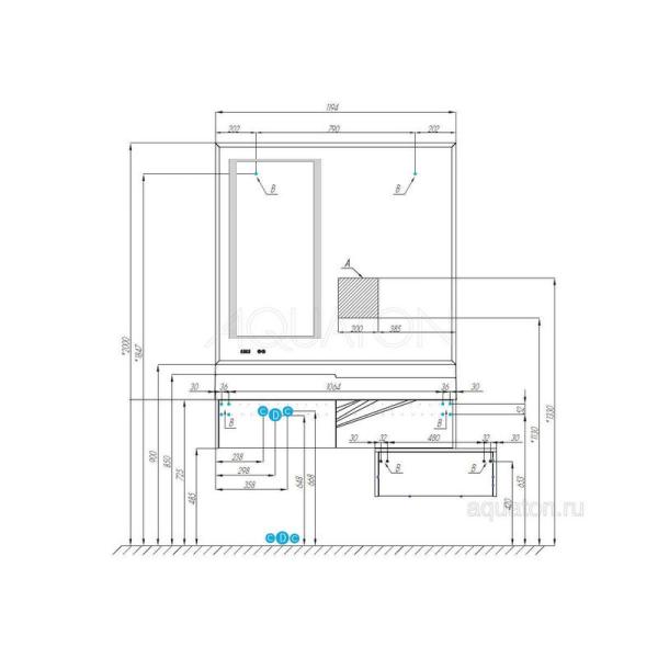 Комод Aquaton Сакура 1A234803SKW80 100 с ящиком,ольха наварра/белый глянец