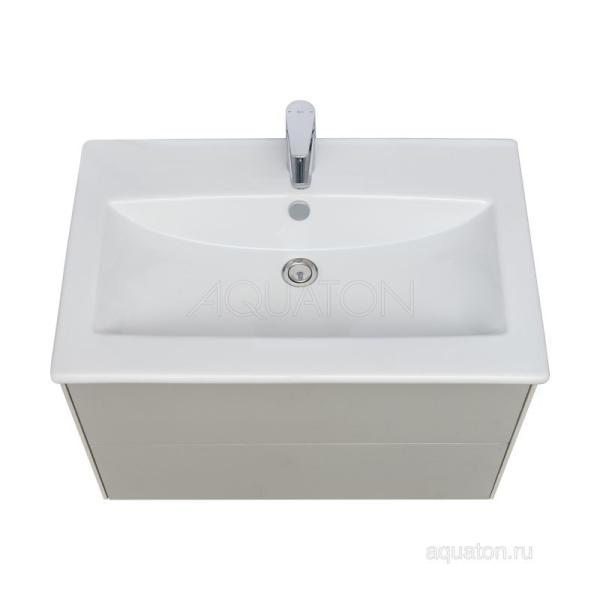 Тумба под раковину AQUATON Сохо 75 cлэйт, галька серая 1A258101AJ9A0