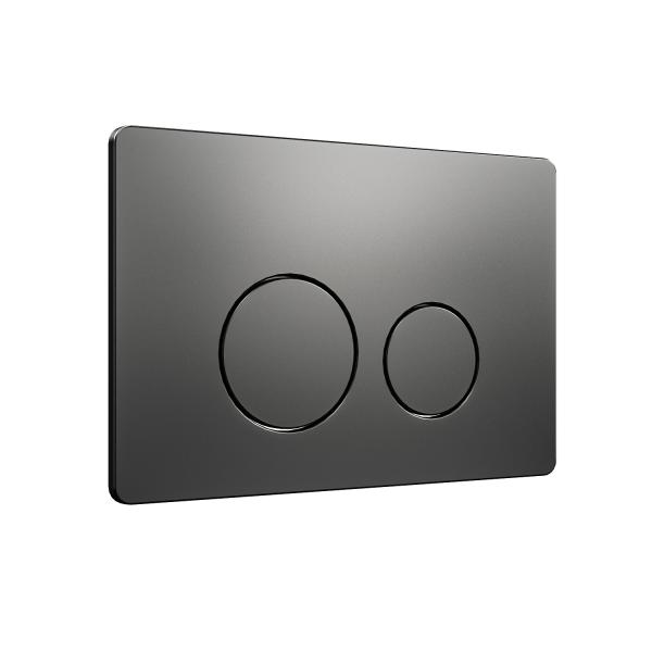 Кнопка смыва KNOTLOR DUET BIS107GM, вороненая сталь  (серия 1)