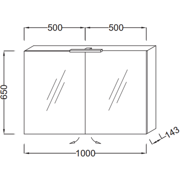 Зеркальный шкаф Jacob Delafon EB797RU-E70 100 см с подсветкой арлингтонгский дуб