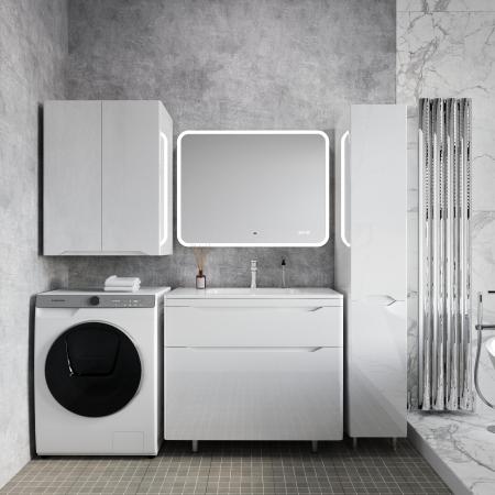 Колонна универсальная Style Line Марелла с корзиной, Люкс антискрейтч белый глянец, PLUS