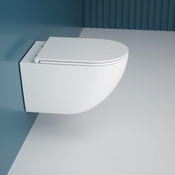 Унитаз ESBANO FORTEX-53T торнадо безободковый подвесной белый 530x360x360