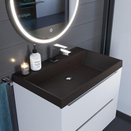 Раковина кварцевая Uperwood Classic Quartz 70 см, коричневая матовая, трюфель