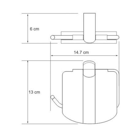 Держатель туалетной бумаги WasserKraft Berkel K-6825 с крышкой хром