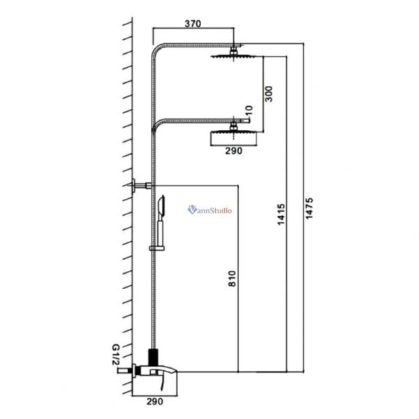 Душевая система Frap F24803 сатин для ванны
