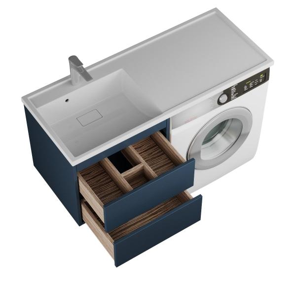 Тумба Veneciana Nera 55 под умыв-к "Magenta 1200" R/L и стир.маш.,с 2-мя ящ., подвес, индиго