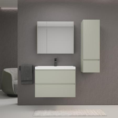 Тумба подвесная Style Line Манхэттен 80 ЭМАЛЬ под ASTI 80 2 ящика PLUS олива