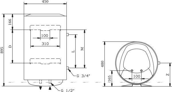 Водонагреватель Ariston LYDOS R ABS 100 V
