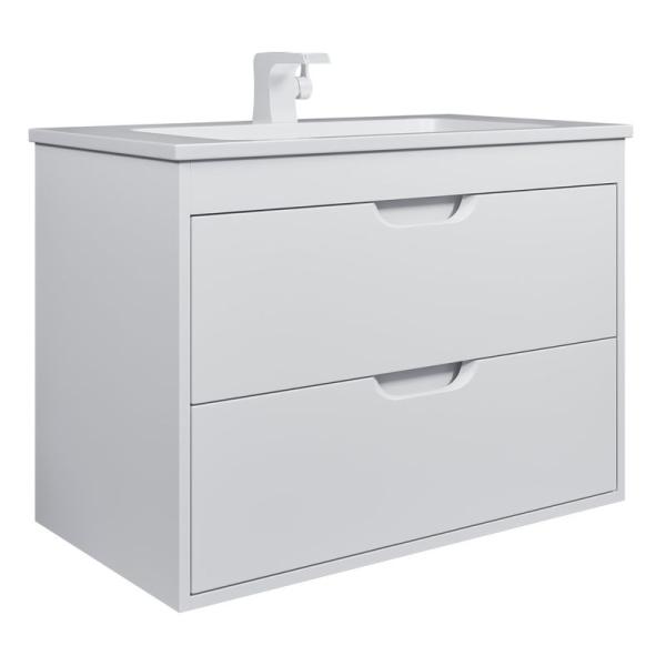 Тумба под раковину для ванной Uperwood Modul 80 см, подвесная, матовая, белая