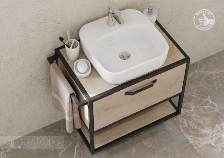 Тумба под раковину AQUATON Лофт Фабрик 65 дуб эндгрейн 1A242301LTDU0