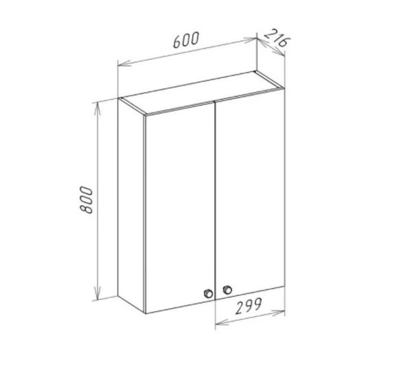 Подвесной шкаф Bellezza Лилия 60 белый