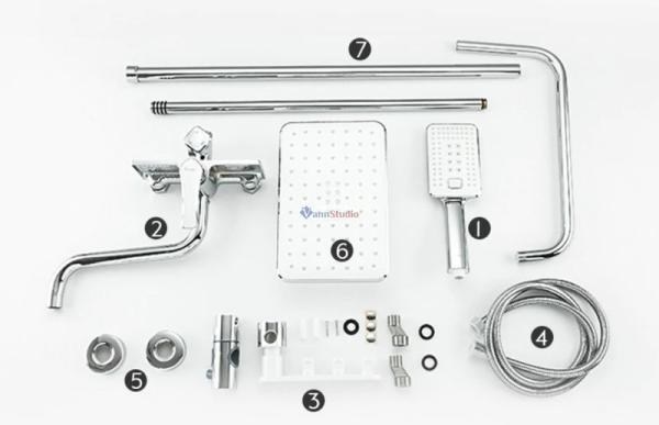 Душевая система Frap F24002 хром для ванны