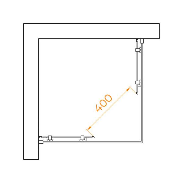 Душевой уголок RGW PA-030B Passage 70x70 Черный матовый прозрачное