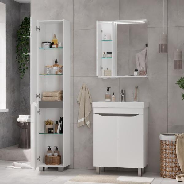 Пенал для ванной напольный Volna Lake 35