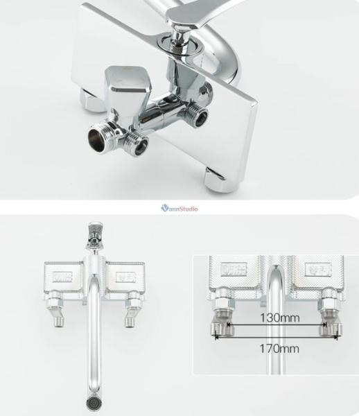 Душевая система Frap F24002 хром для ванны