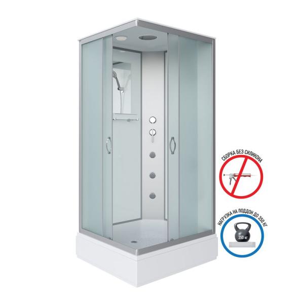 Душевая кабина Niagara NG-33084-14QG 1000х800х2150 средний поддон  26см стекло матовое