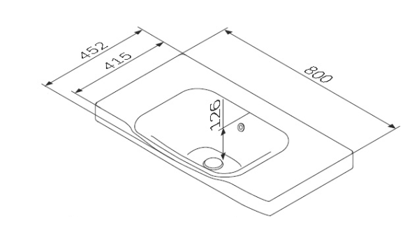 Раковина Am.Pm Like M80WCC0802WG 80 см