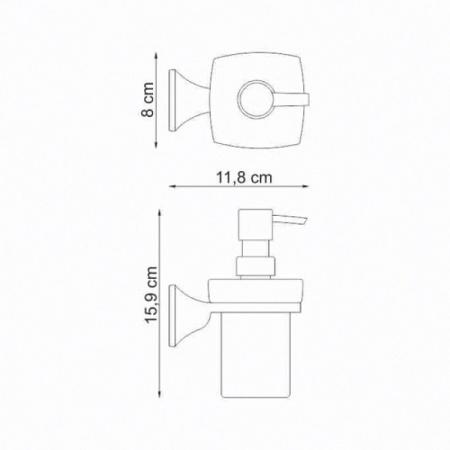 Дозатор жидкого мыла WasserKraft Wern K-2599 хром