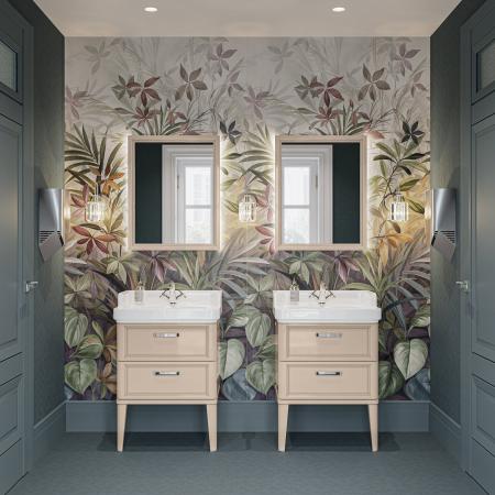 Тумба Kerama Marazzi POMPEI ПОМПЕИ PO.N.60.2\CAM напольная с 2 ящиками 60, камео бежевый глянцевый