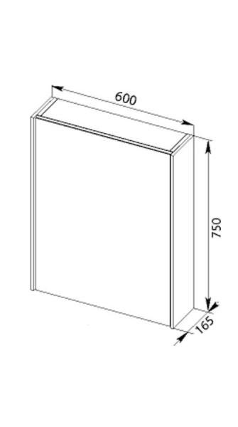 Зеркало шкаф Aquanet Латина 60 цвет белый