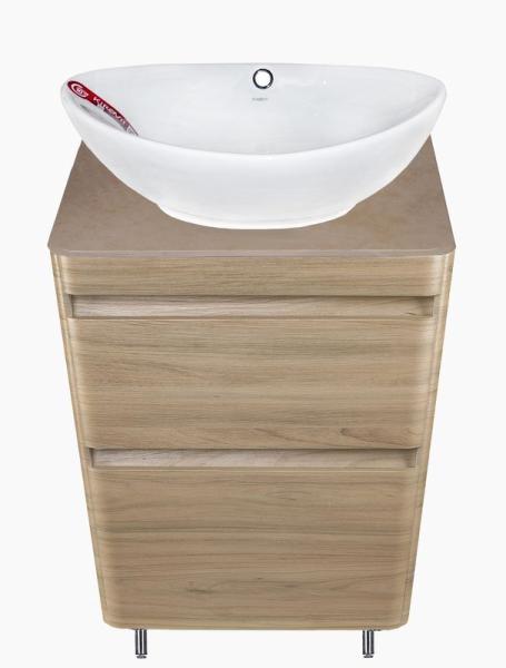 Тумба Style Line Elfante Атлантика 60 напольная, Люкс ясень перлламутр, PLUS