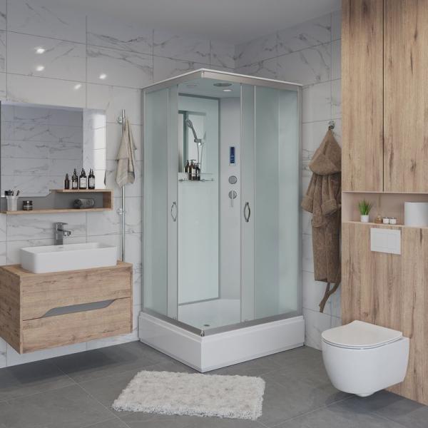 Душевая кабина Niagara NG-33984-14QP 900х800х2150 средний поддон  26см стекло матовое