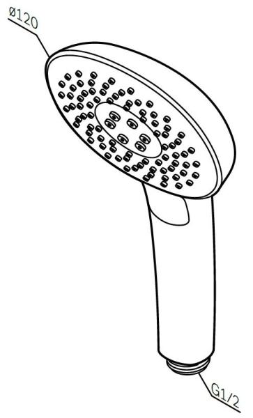 Душевая лейка AM.PM Spirit 2.0 F0270A000 хром