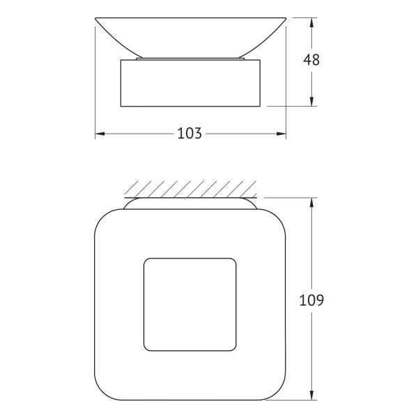 Держатель с мыльницей матовое стекло;  ARTWELLE Regen 8322 хром