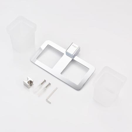 Стакан для ванной комнаты RAGLO R301.08, двойной, хром