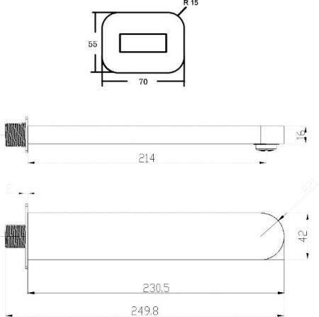 Излив на ванну Ravak X07P113