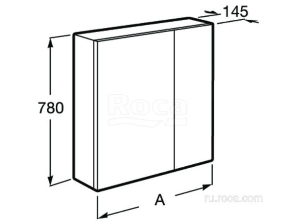 Зеркальный шкаф Roca Ronda 60 белый глянец/антрацит ZRU9302968