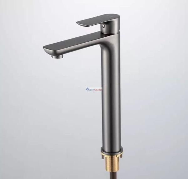 Смеситель высокий для раковины Gappo G1048-92 Оружейная сталь