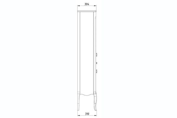 Пенал ASB-Woodline Модерн 40 Антикварный Орех