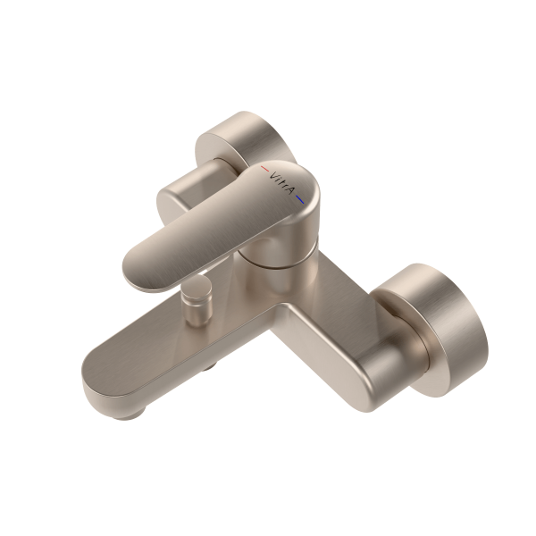Смеситель VitrA Root Round  A4272534EXP настенный однорычажный брашированный никель латунь