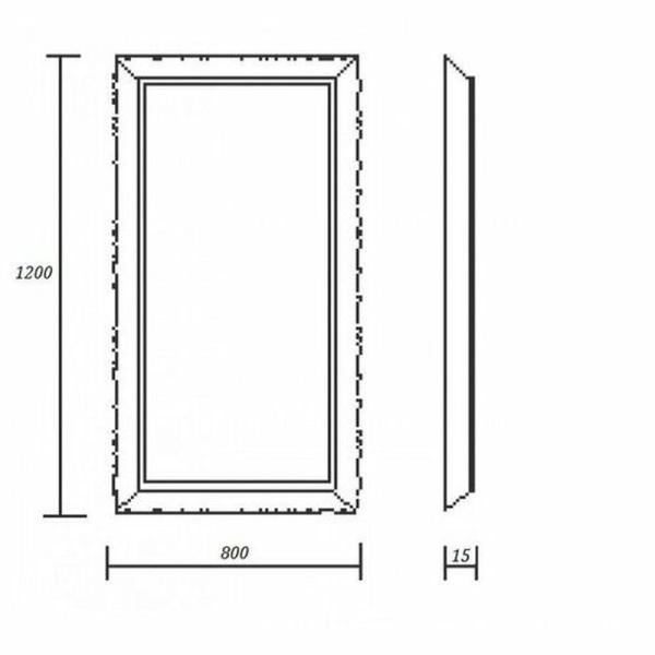 Зеркало Boheme Natura прямоугольное 80х120 525, серебро без подсветки