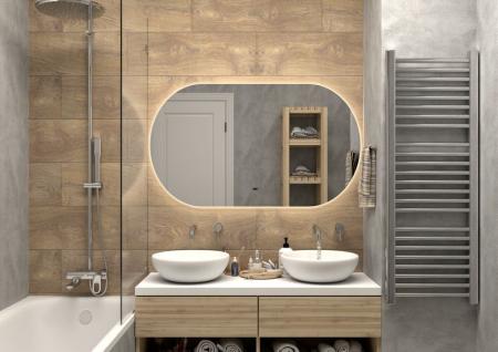 Зеркало Континент Fleur Led 1100х650 с бесконтактным сенсором, теплая подсветка