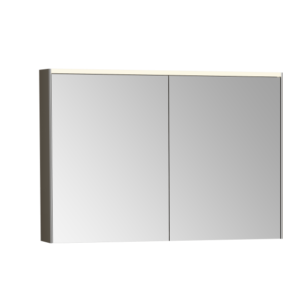 Зеркальный шкаф VitrA Core  66912 100 см брашированный хром с подвесткой