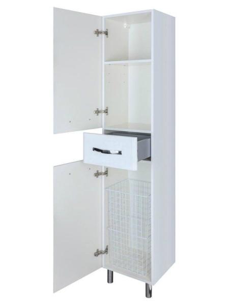 Пенал-35 Bellezza Анкона L с 1 ящ. c б/к белый Н