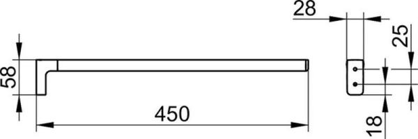 Полотенцедержатель Keuco Moll 450 мм хром 12720010000