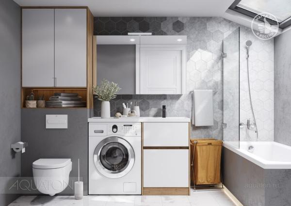 Зеркальный шкаф AQUATON Лондри 120 1A267402LH010