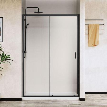 Душевая дверь Vincea City VDS-5CT120CLB, 1200, черный, стекло прозрачное