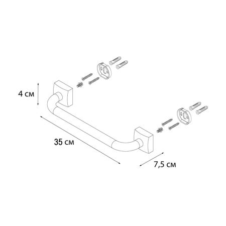Поручень для ванной FIXSEN KVADRO FX-61317B, хром