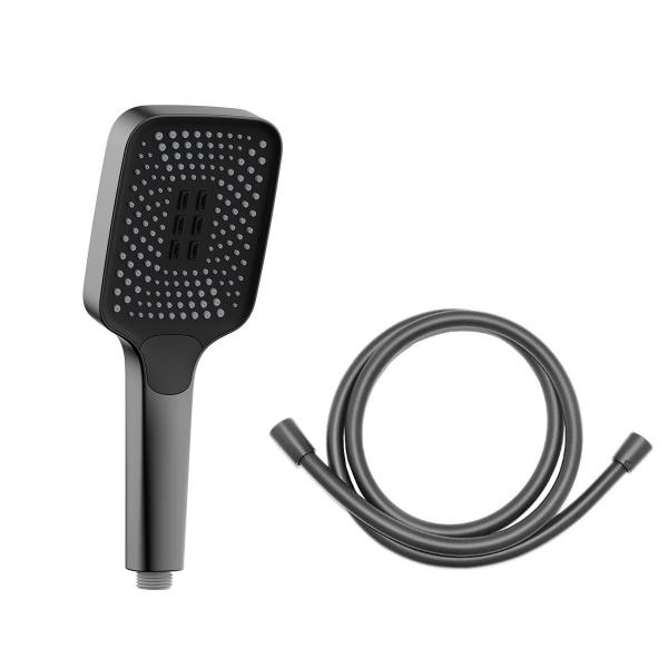 Ручной душ Vincea с шлангом VSHN-41HGM, вороненая сталь