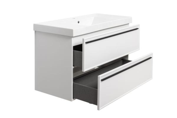 Тумба под раковину LA FENICE Elba Bianco TWIN белый 100 FNC-01-ELB-B-100-2 белый матовый