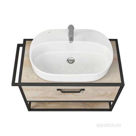 Тумба под раковину AQUATON Лофт Фабрик 80 дуб эндгрейн 1A242401LTDU0