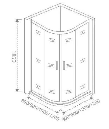 Душевой уголок GOOD DOOR NEO R-80-С-CH 80x80 прозрачное